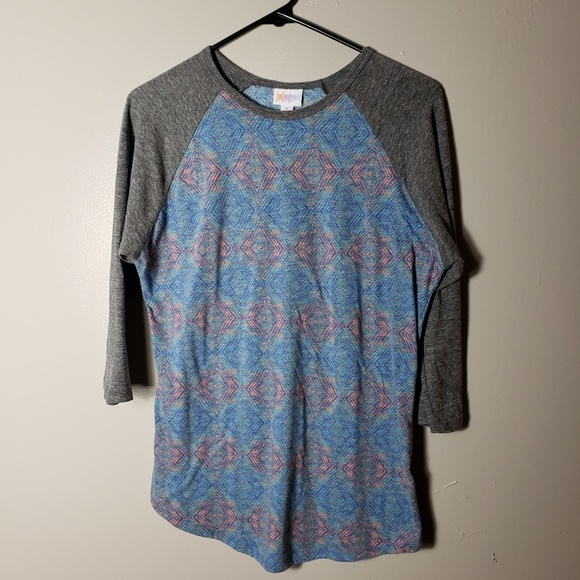 LulaRoe Randy Top Raglan Ladies M Baseball Shirt - Picture 2 of 6